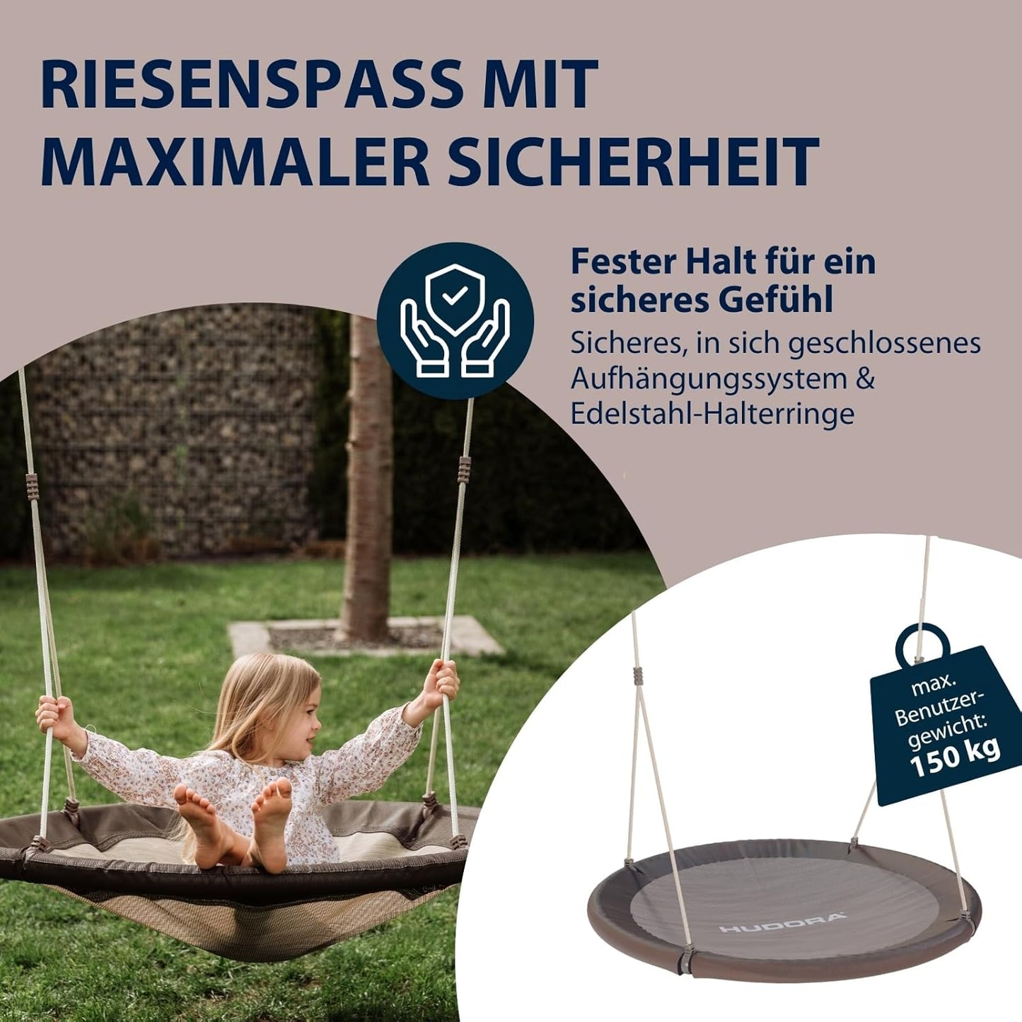 Nestschaukel Lounge, Mocha 110 cm Single