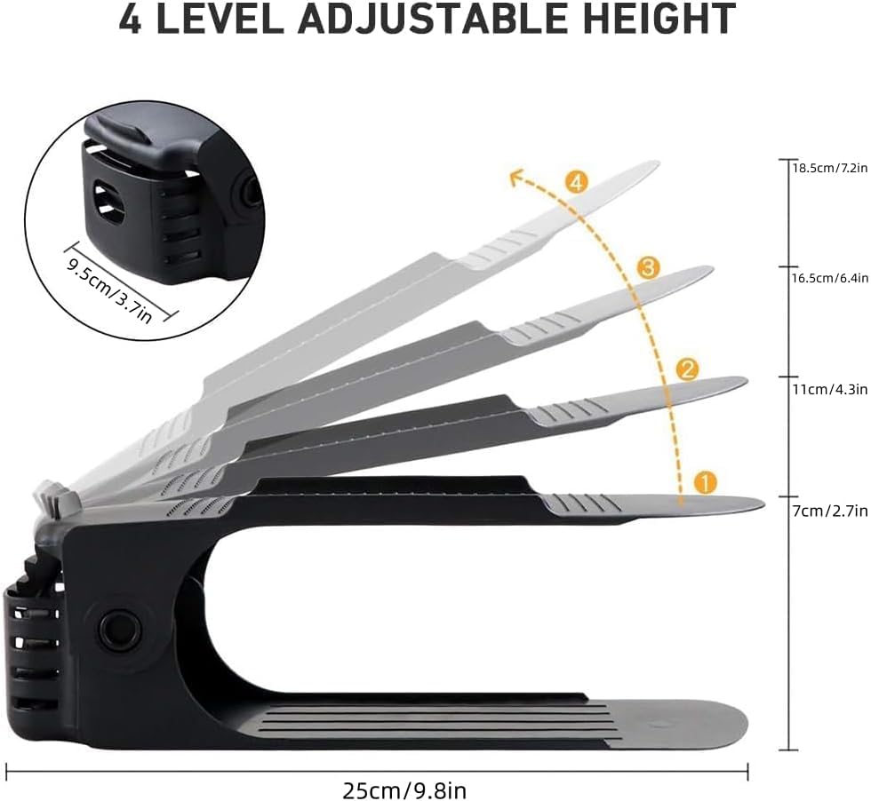 20 Stück Schuhstapler, Schwarz
