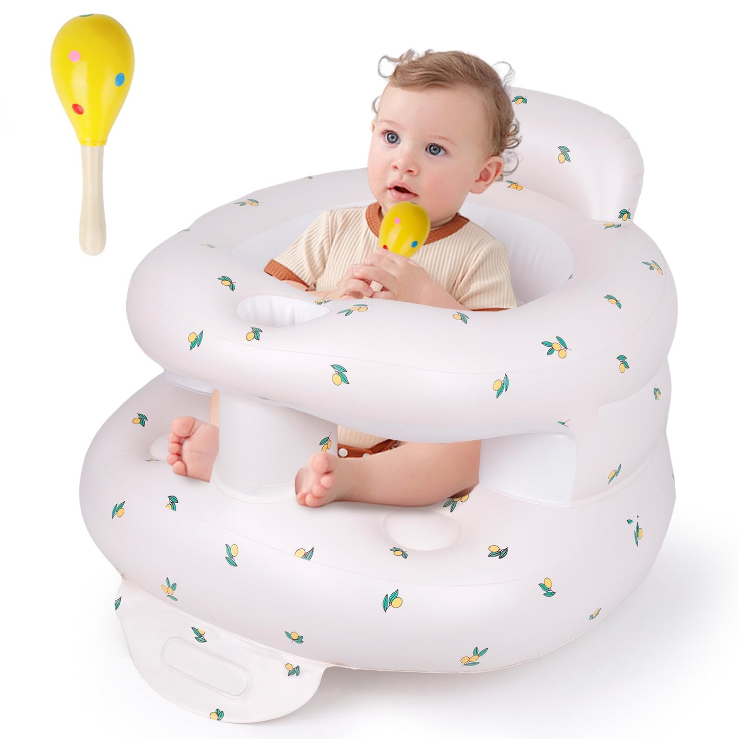 Aufblasbarer Babysitz für Badewanne, Olive-wwk