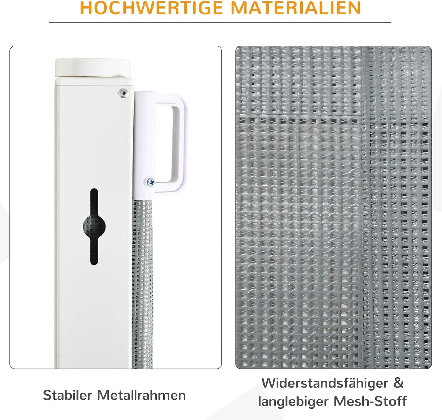 Hunde-Treppenschutzgitter einrollbar, Grau