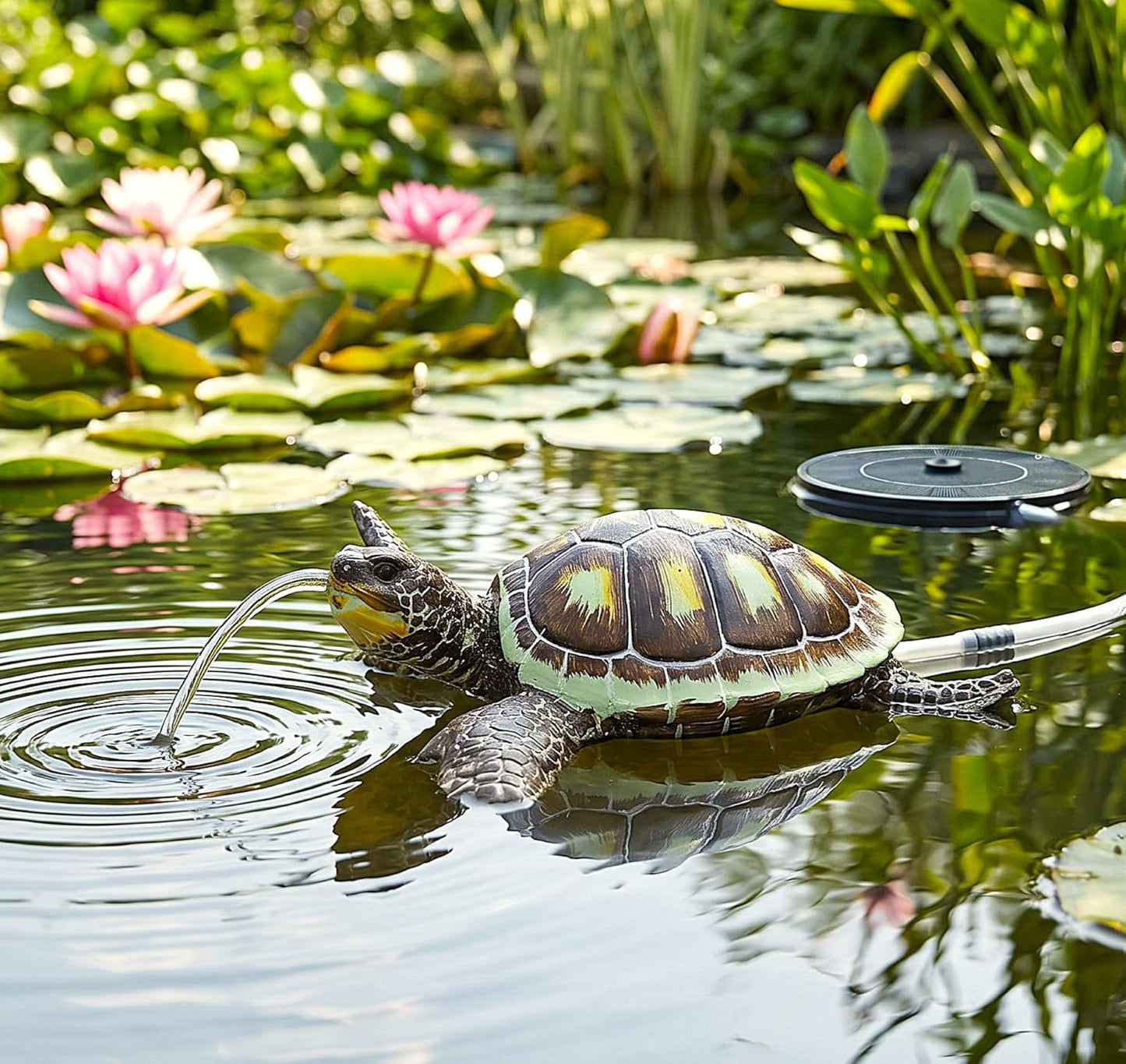 Solar-Wasserspeier Schildkröte für Teich 20x21x6 cm
