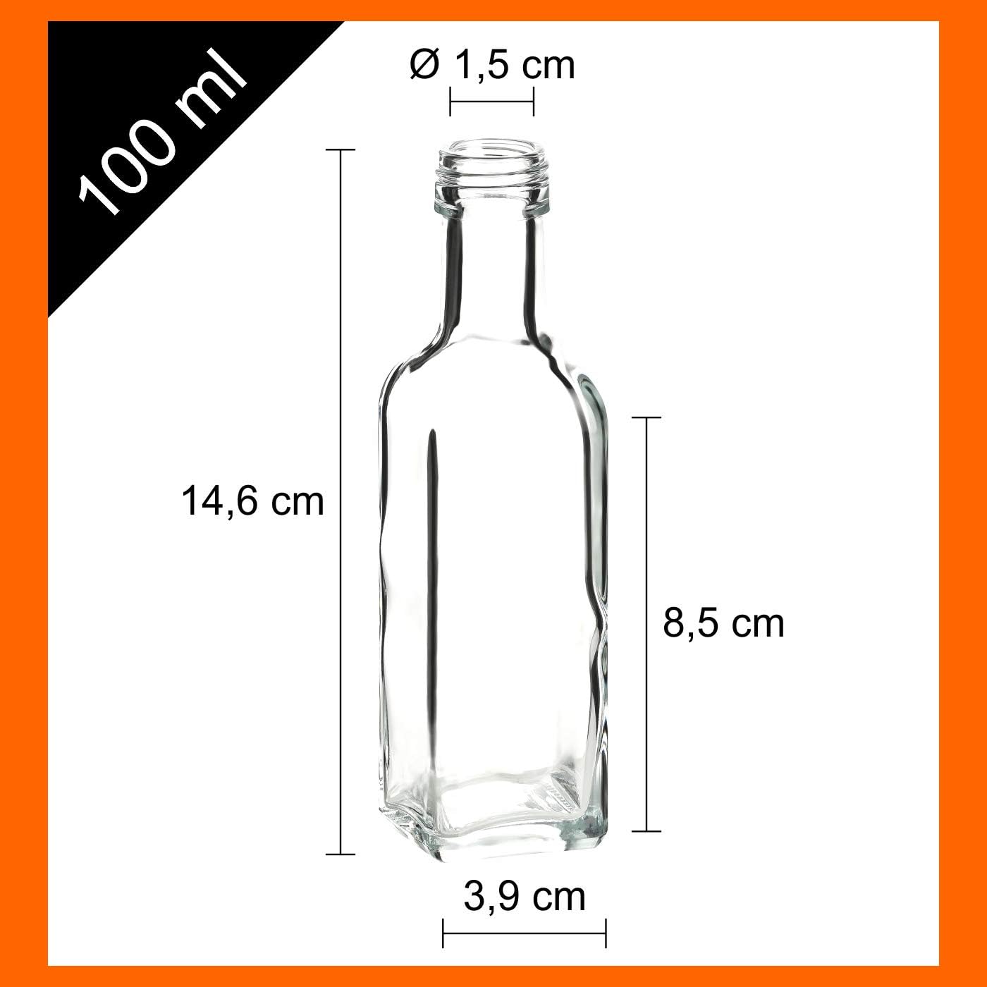 Glasflaschen-Set Maraska, Goldfarben 12 Stück