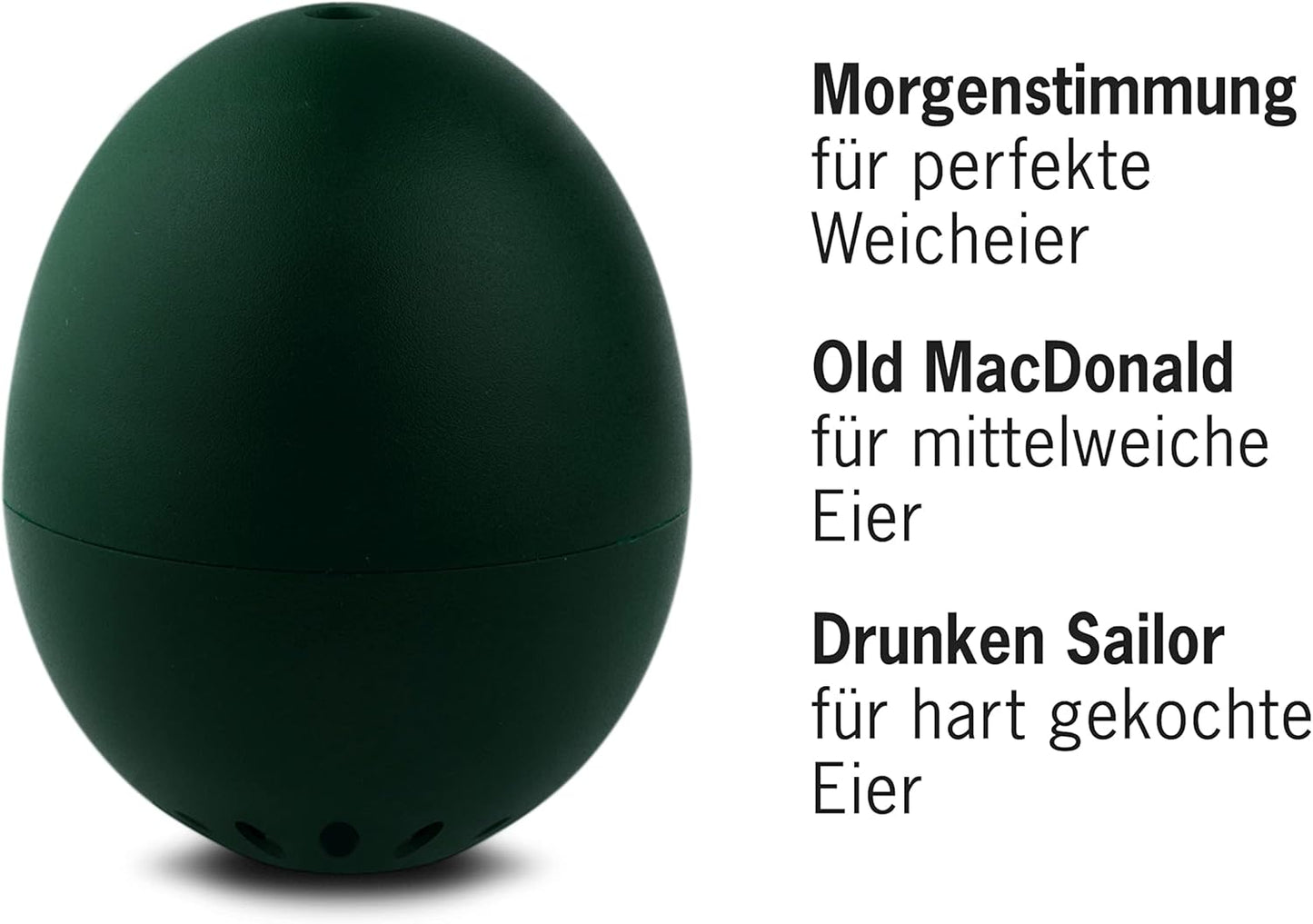 Singende Eieruhr Classic, 5,1 x 4,5 cm Dunkelgrün
