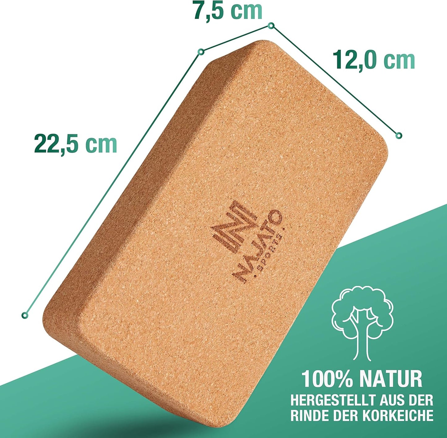 Yogablock mit Gurt, Yoga Block 2er Set + Yoga Gurt in Aubergine