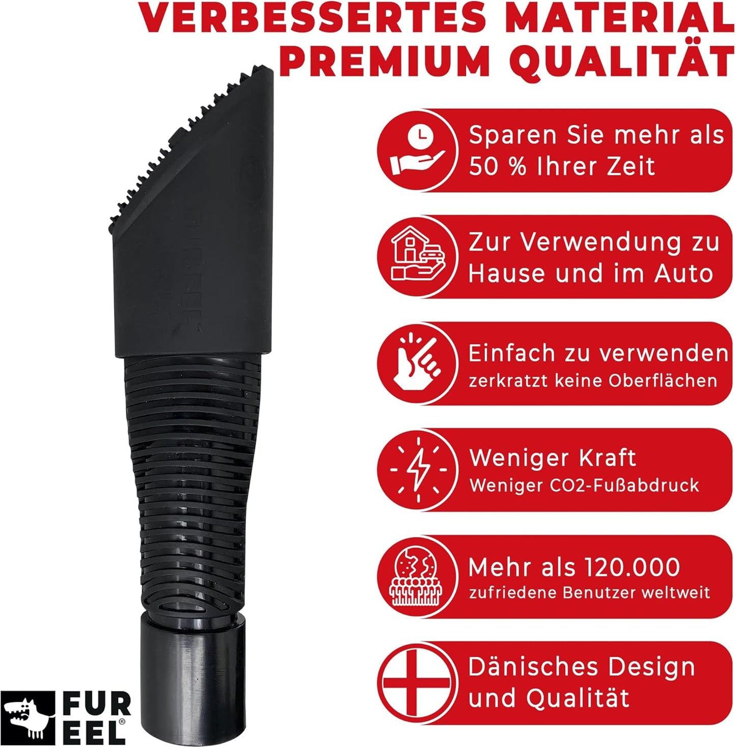 Staubsaugeraufsatz-Set für Tierhaare & Sand, Combo