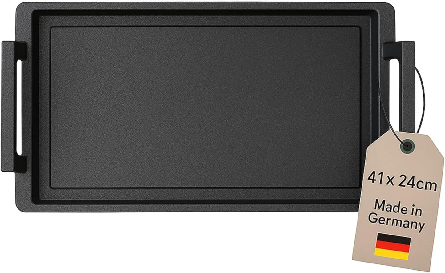 Teppanyaki Grillplatte mit Seitengriffen, 41 x 24 cm Teppanyaki mit Seitengriffen