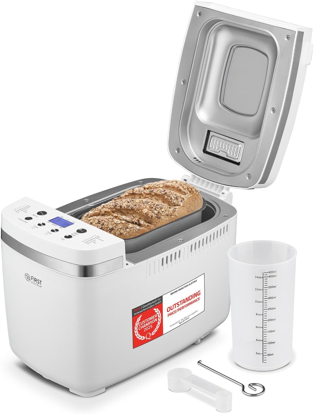 Brotbackautomat mit Timer & 14 Programmen, 900-1350 g Brot