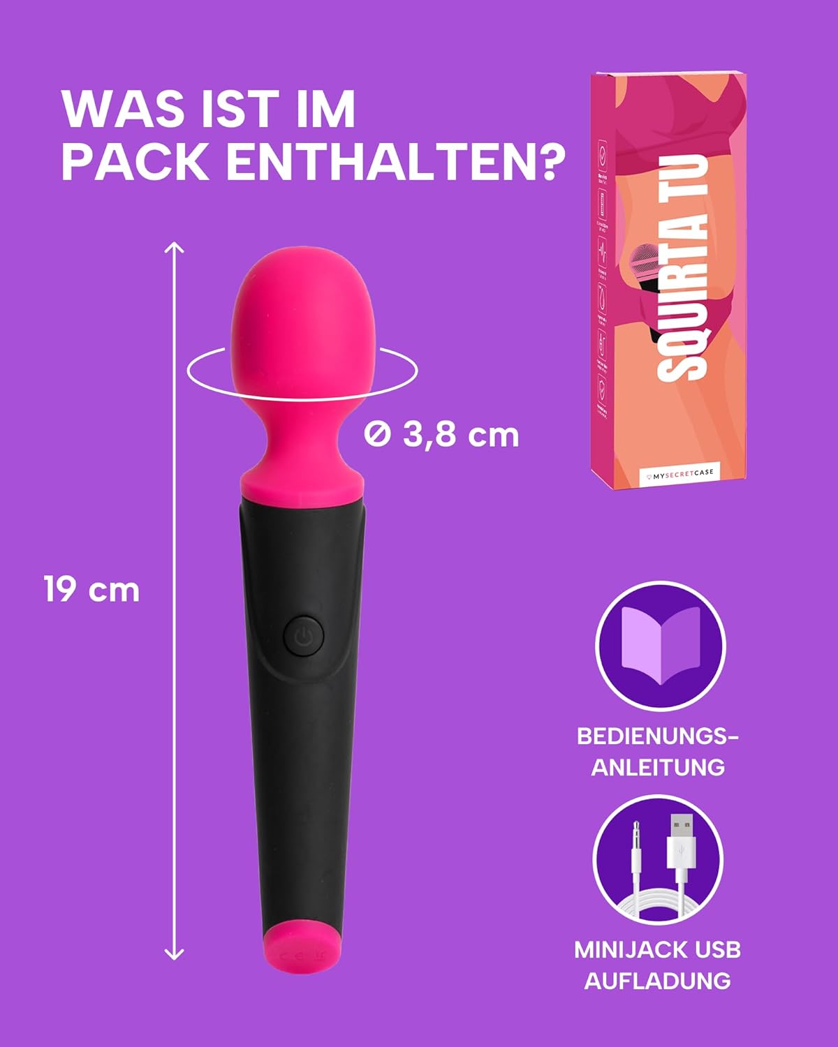 Magic Wand Klitoris Stimulator mit 10 Modi, Squirta Tu