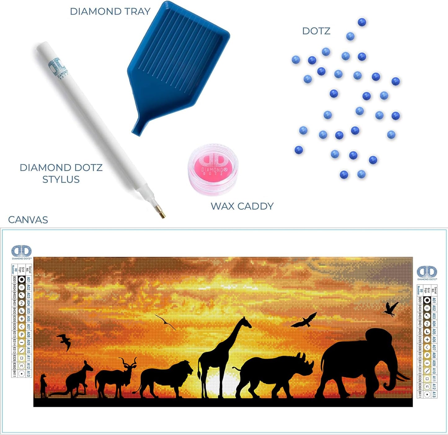 Diamond Painting Set African Sky, 72 x 22 cm, DD9.055, Afrika Safari