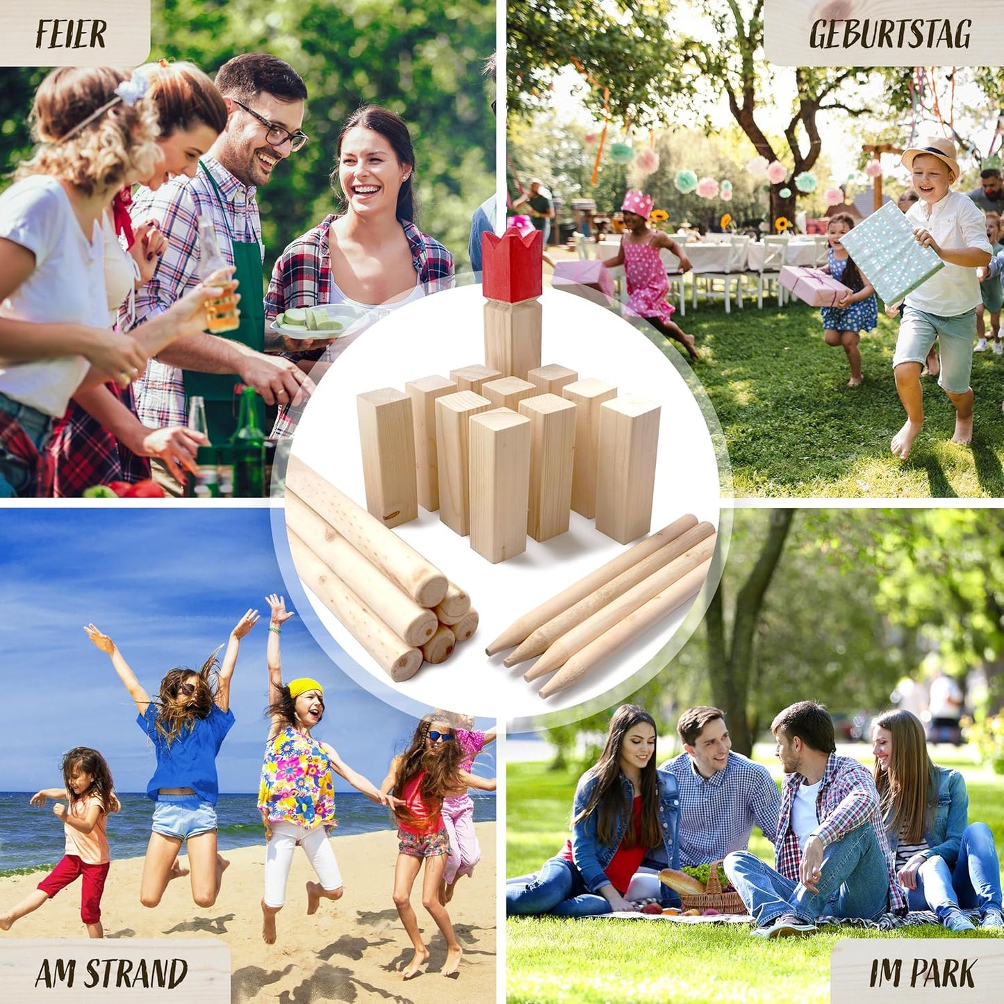 Kubb Wurfspiel, Kubb - 30 X 5,2 X 5,2 Cm König