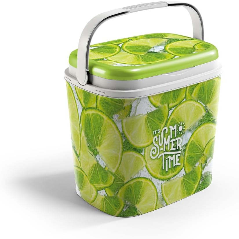 Passive Kühlbox mit Griff, 27 L / Limette