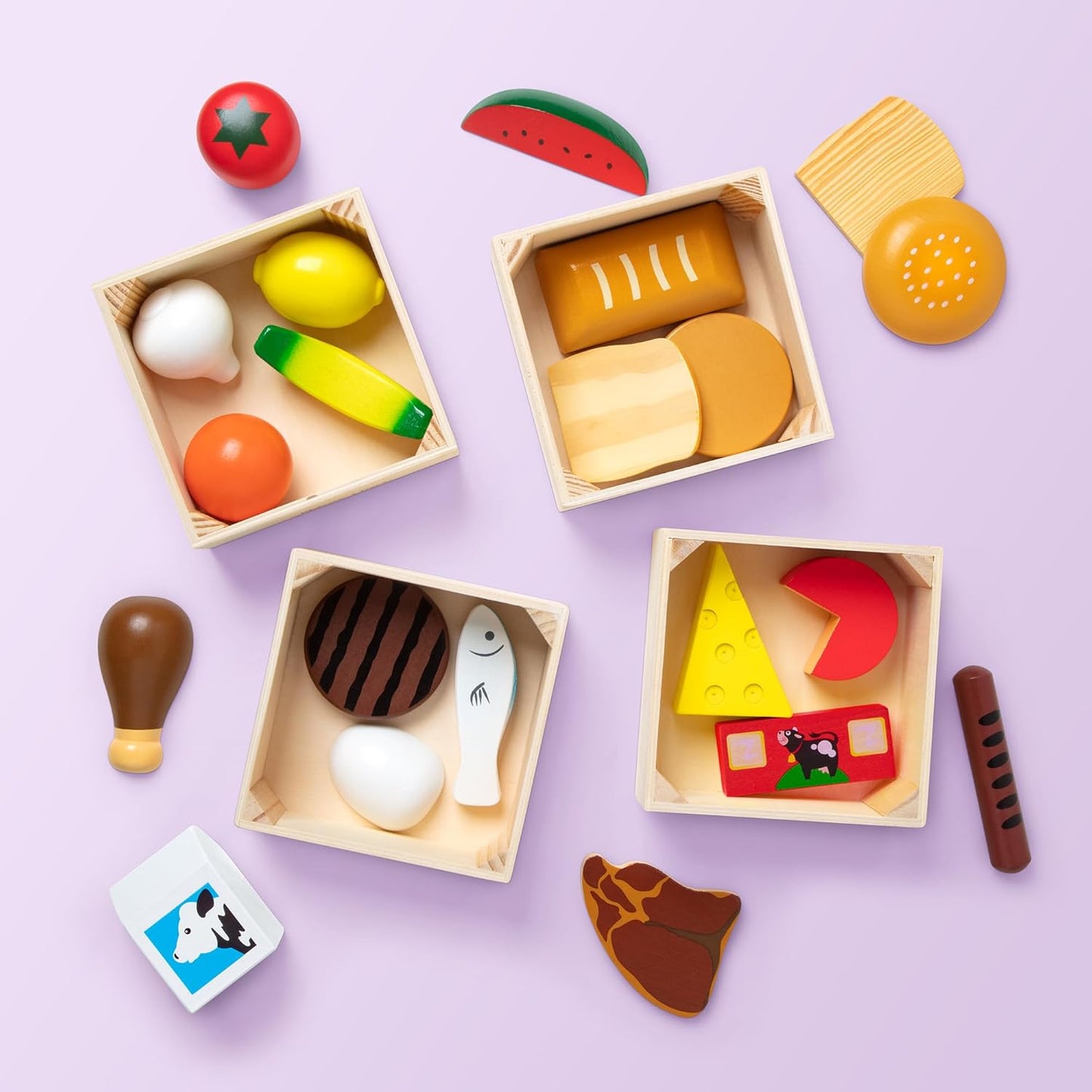 Lebensmittel-Set für Kinderküchen, Lebensmittelgruppen