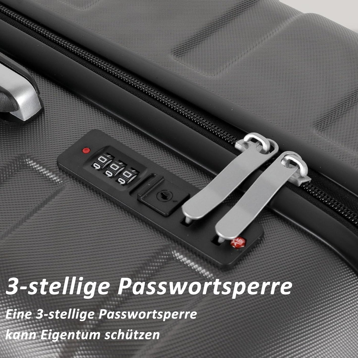 Handgepäck-Hartschalenkoffer, Dunkelgrau M (20 Zoll)