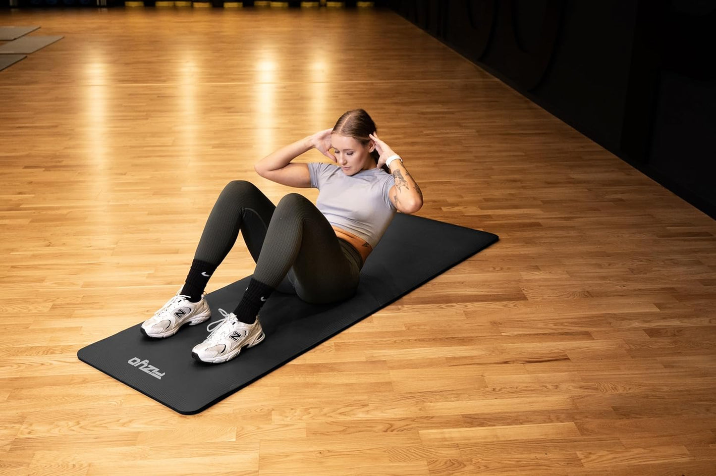 Rutschfeste Yogamatte, 190 x 60 x 1.5 cm, Schwarz 190x60x1.5 cm
