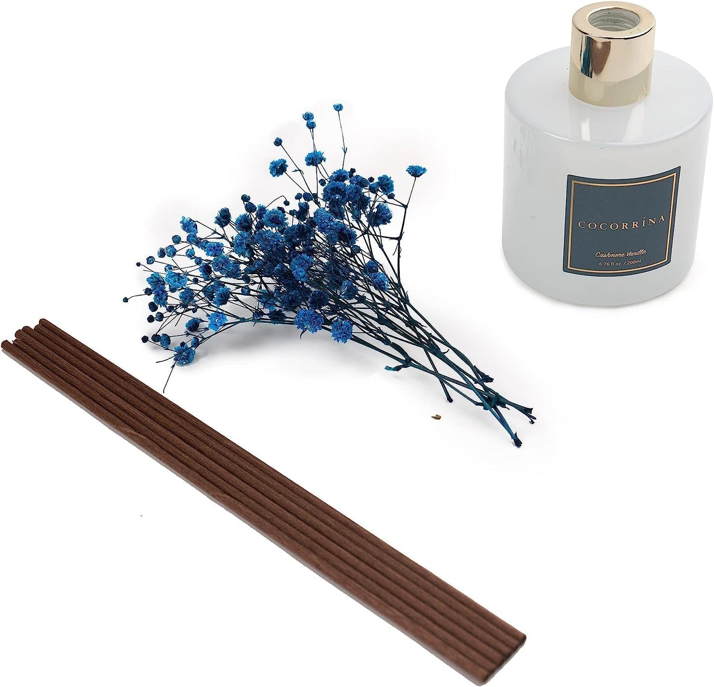 Raumduft Reed Diffuser mit Duftstäbchen, Kaschmir Vanille 200ml
