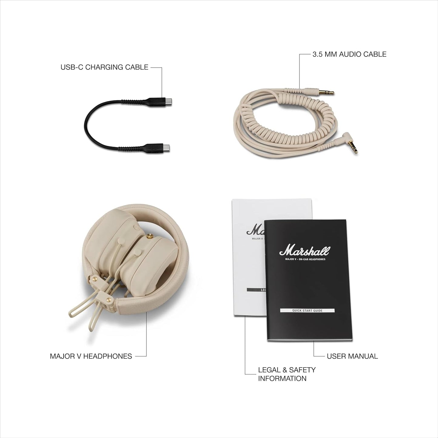 Major V Bluetooth Kopfhörer, Creme