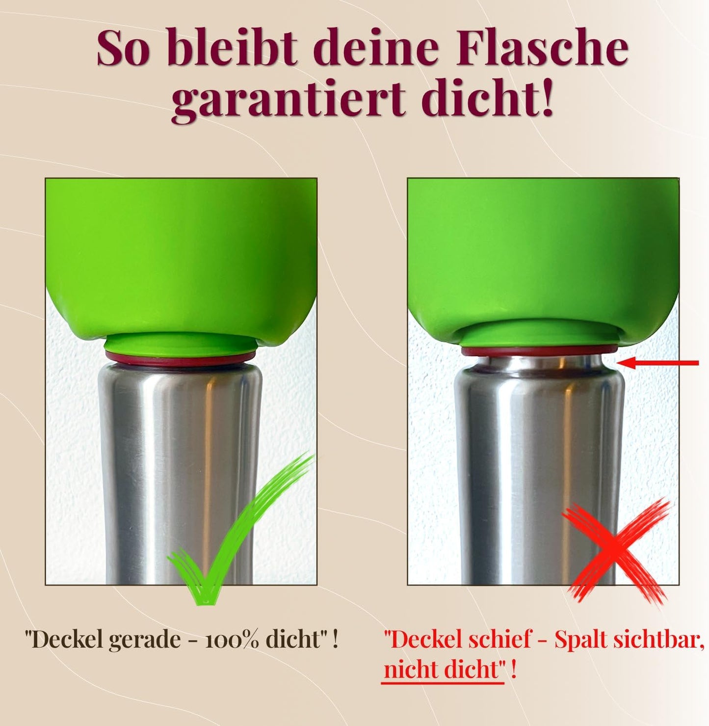 Trinkflasche für Hunde für unterwegs, Apfelgrün 500 ml