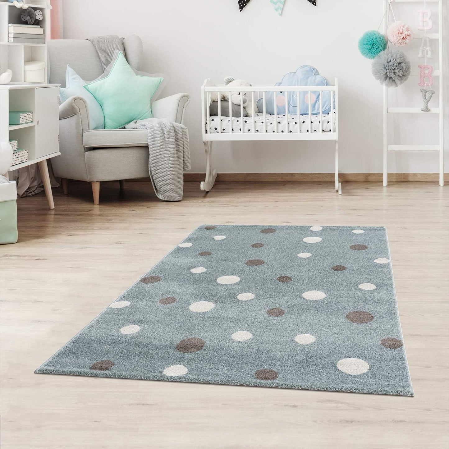 Kinderteppich Dots, 80 x 150 cm (Rechteckig) Mint