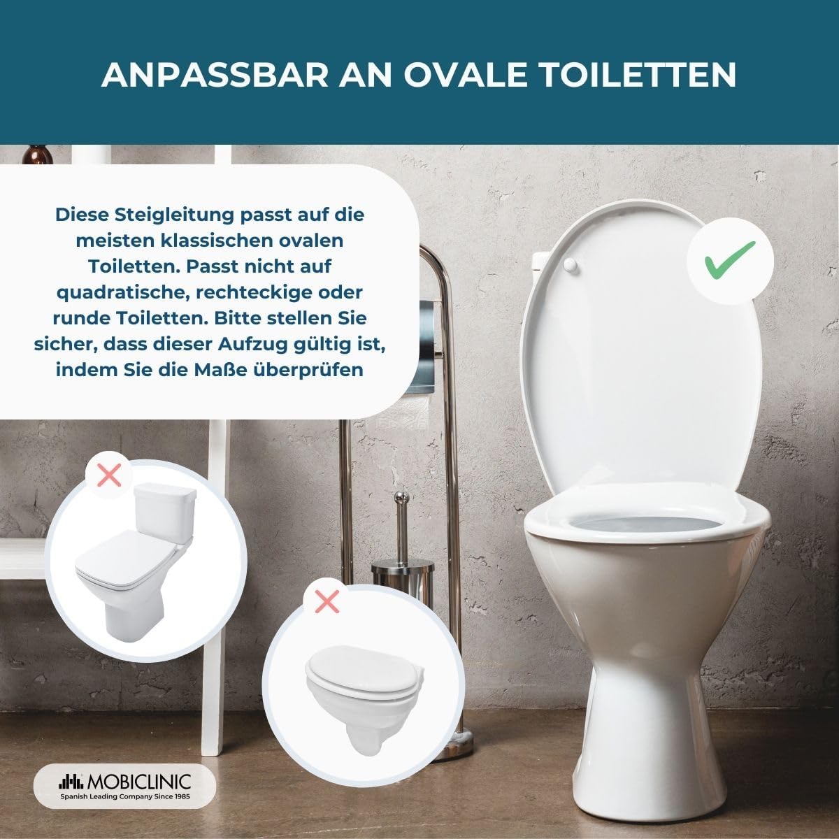 Toilettensitzerhöhung mit klappbaren Armlehnen
