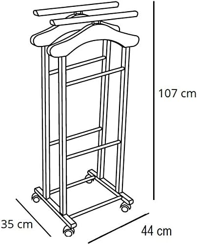 Herrendiener für Schlafzimmer, Weiss