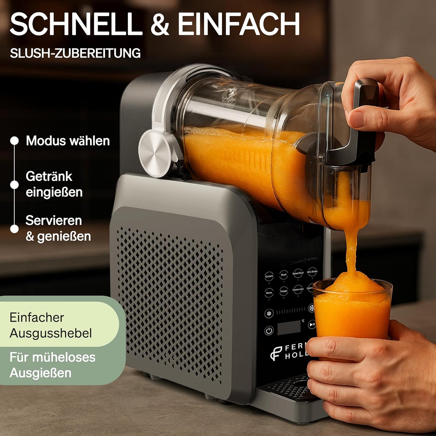 7-in-1 Slush Maschine mit LED & Programmen