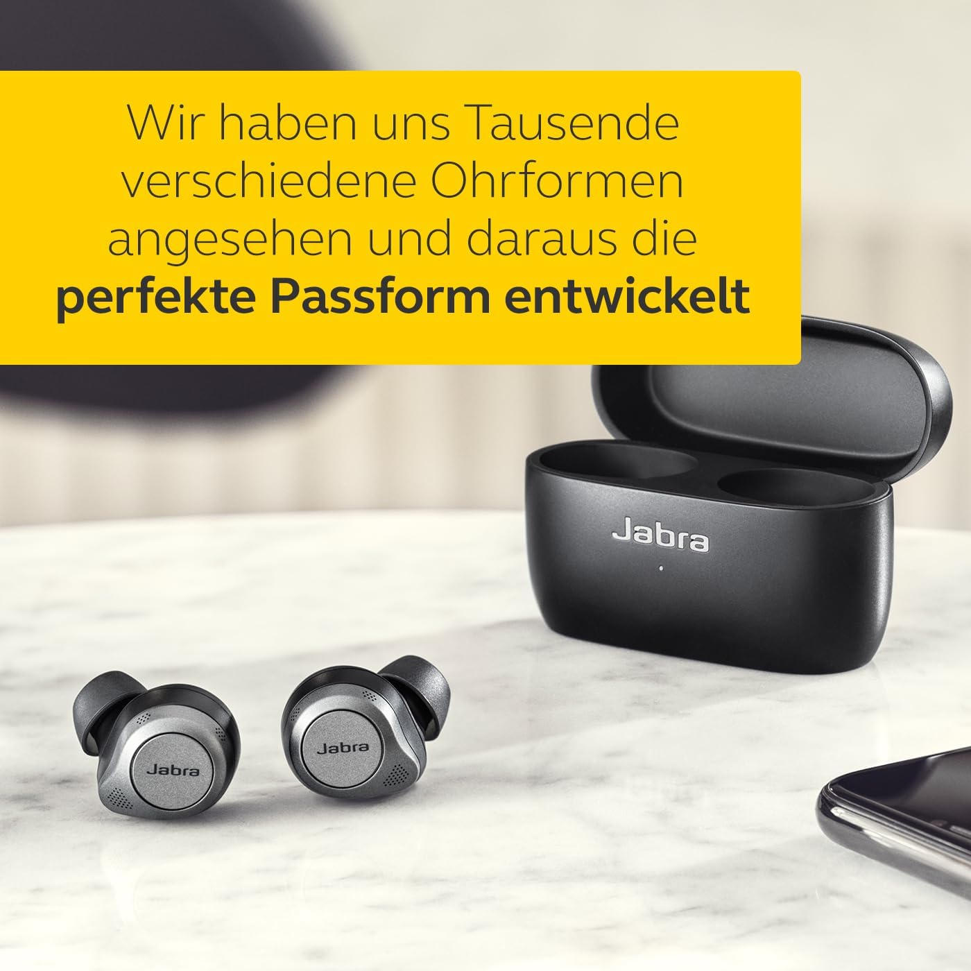 Elite 85t True Wireless In-Ear Kopfhörer mit Geräuschunterdrückung, Elite 85t Titanium Black