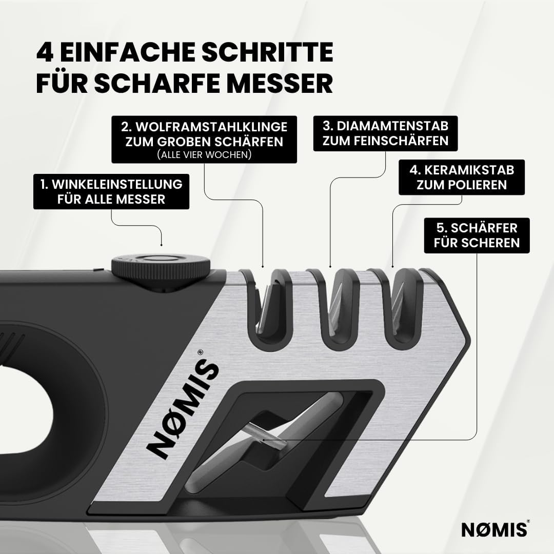 Profi-Messerschärfer mit einstellbarem Winkel