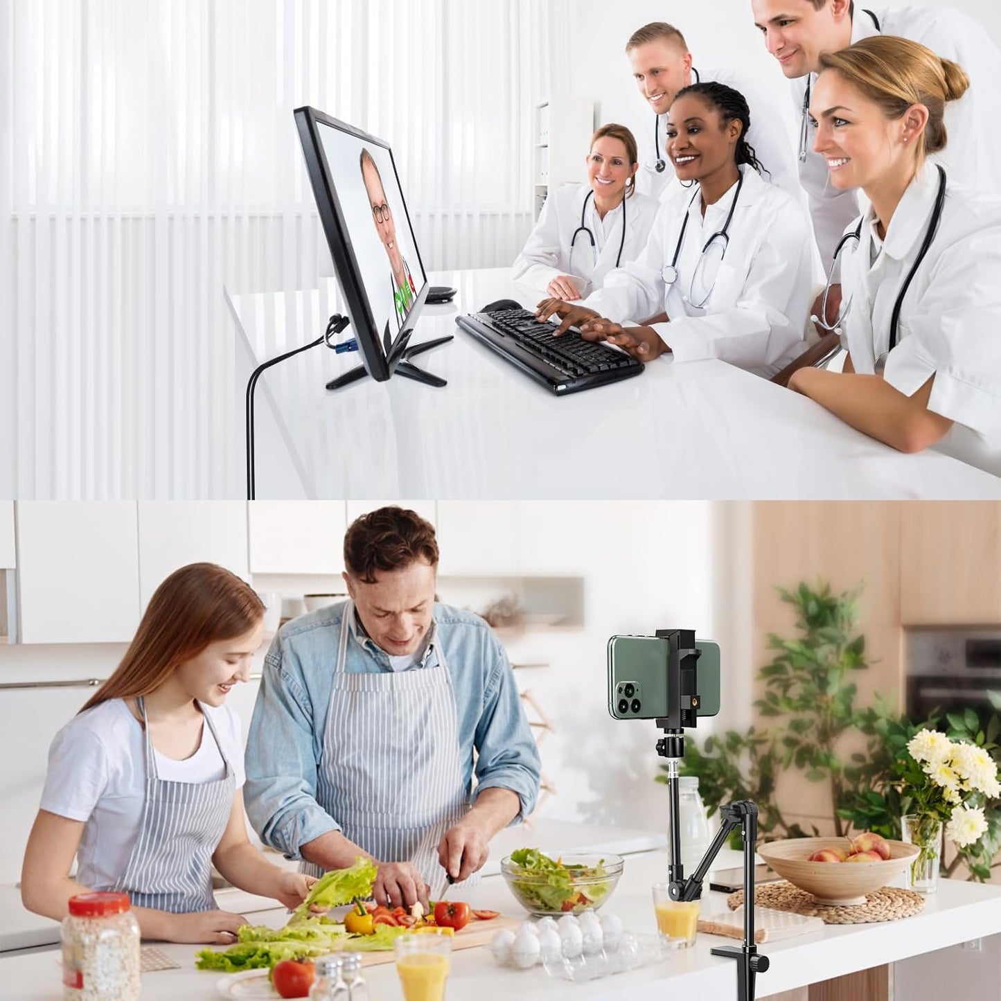 Webcam Halterung mit Schwanenhals & Handyhalterung