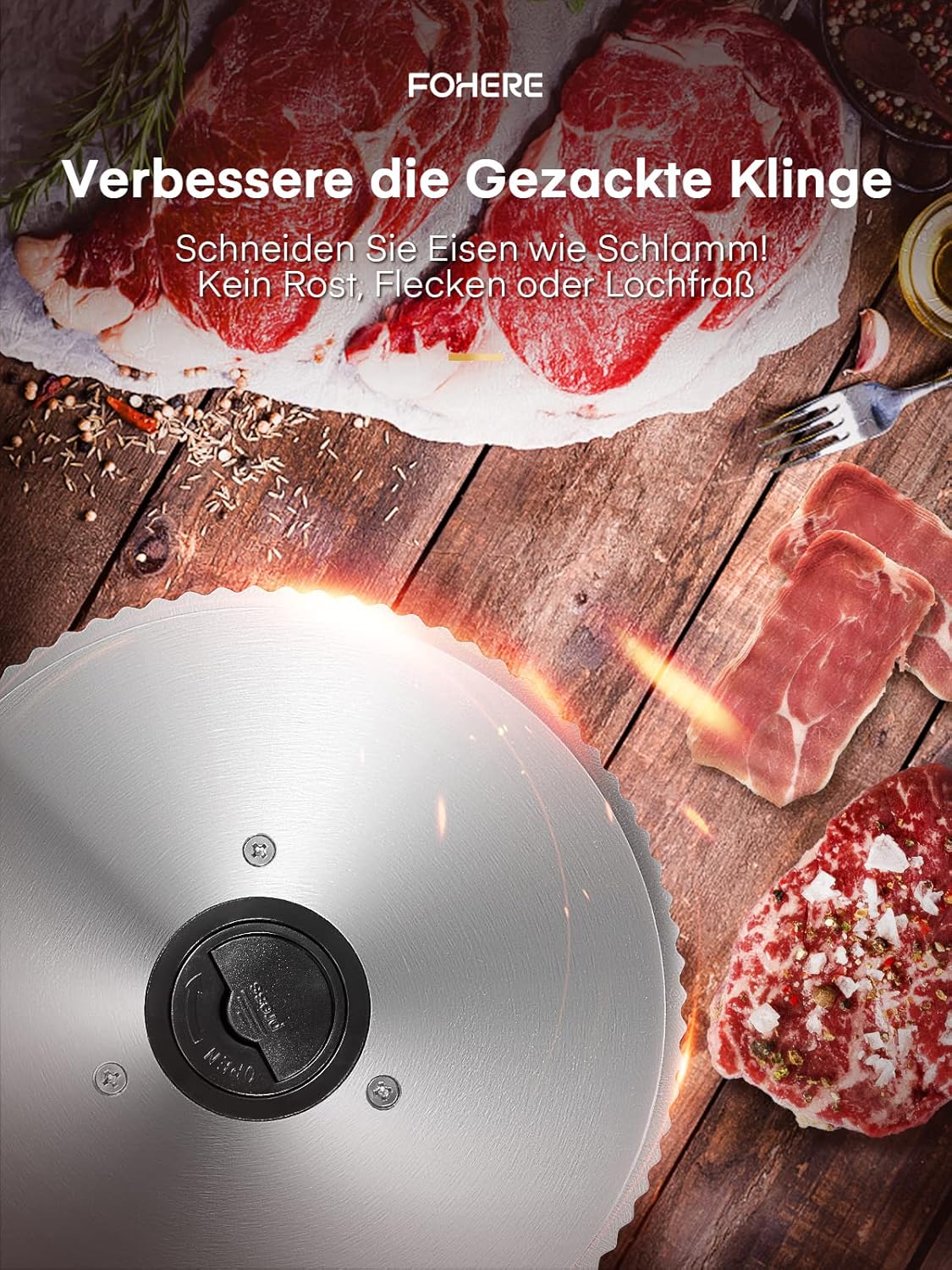 Allesschneider mit 2 Klingen, Schwarz