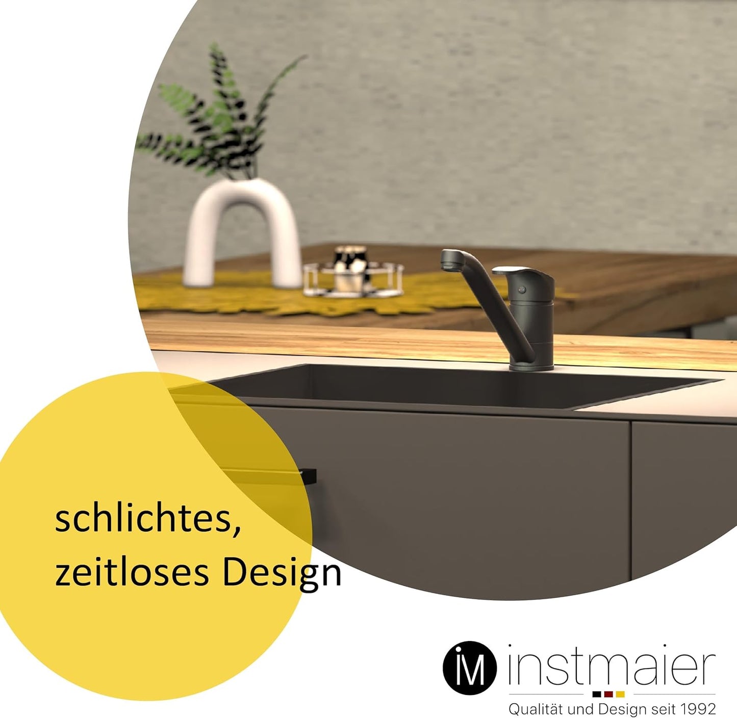 Küchenarmatur K1, Schwarz Matt|Niederdruck