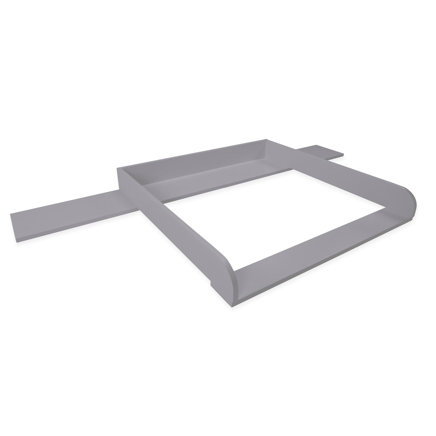 Wickelaufsatz für Kommoden, Grau mit Blende Breite 160 cm