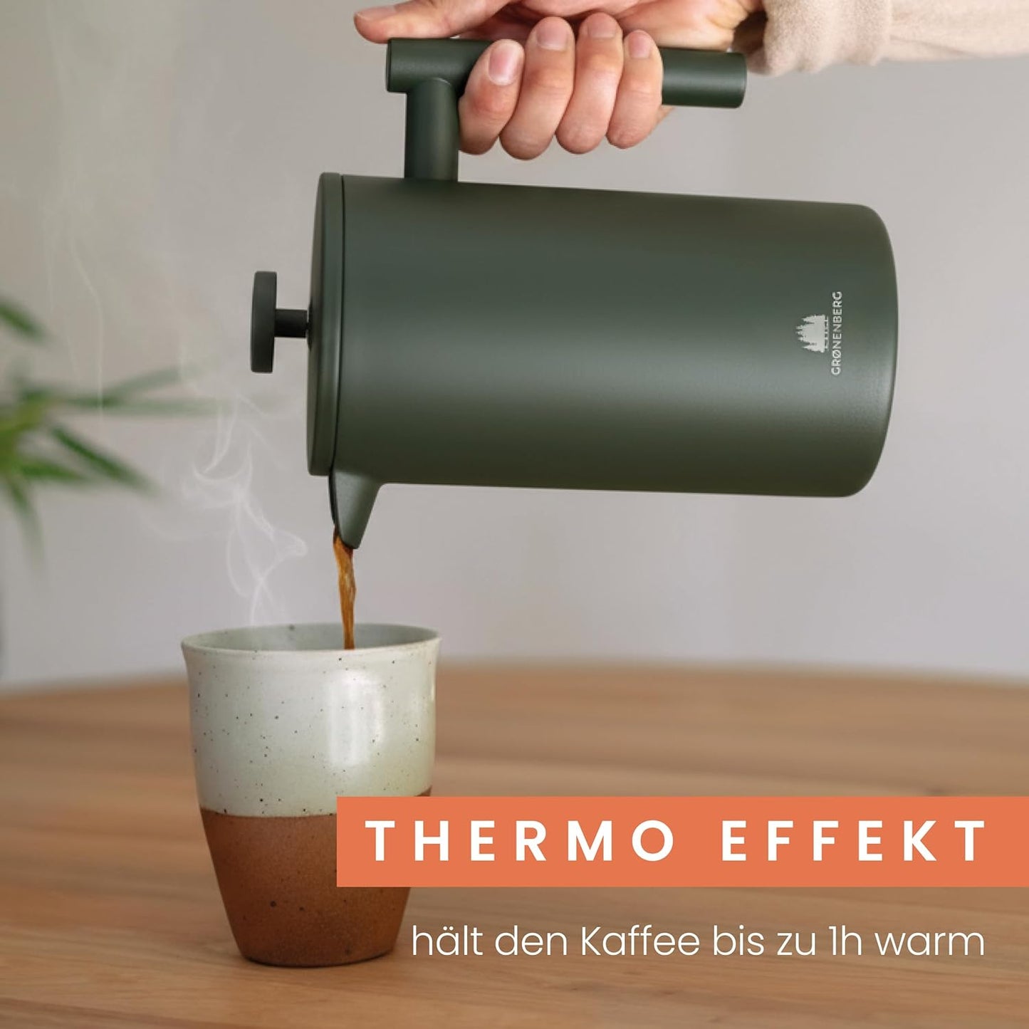 French Press Forest mit 3 Ersatzfiltern, Forest 600 ml