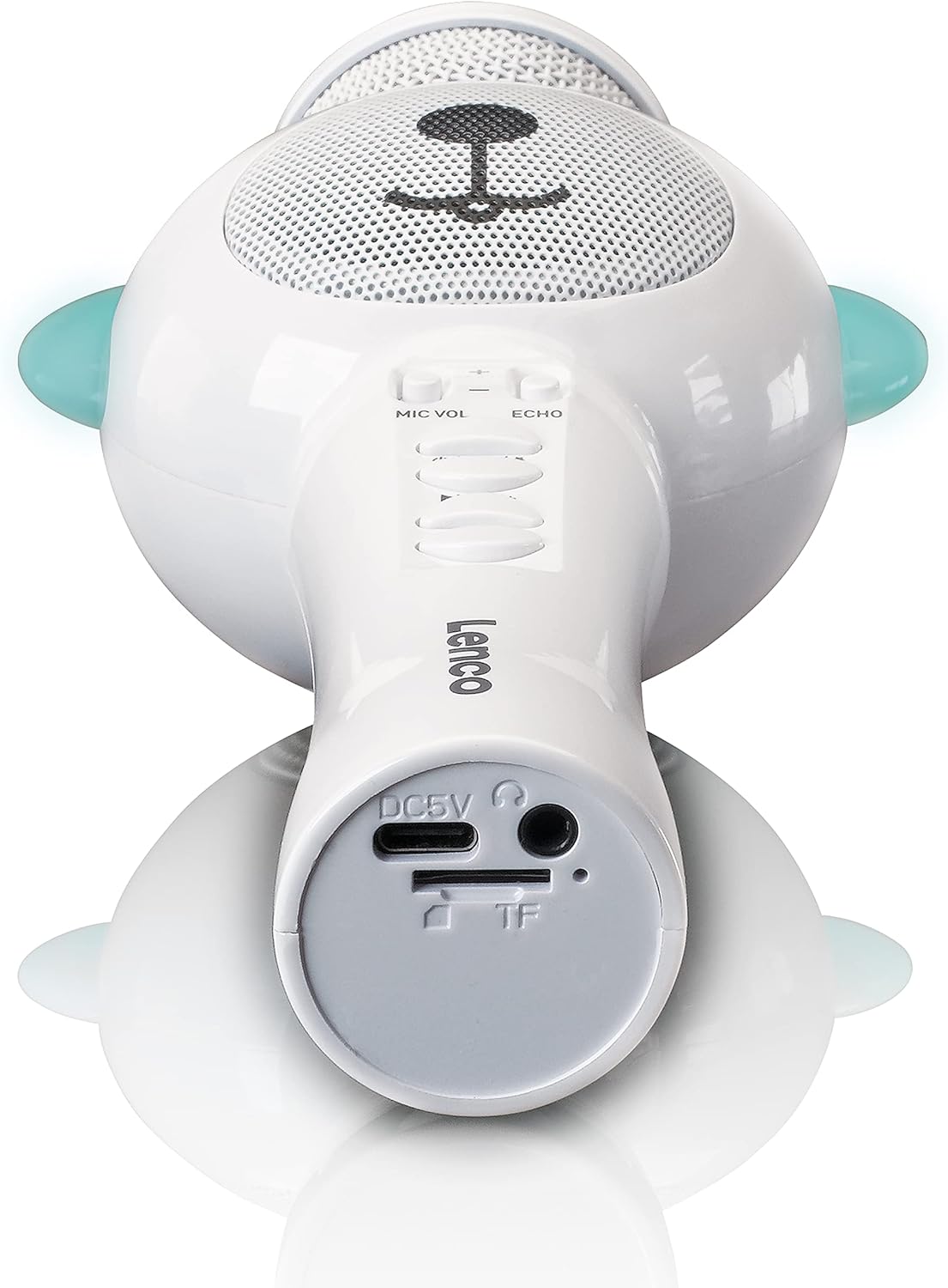 Teddy - Karaoke-Mikrofon für Kinder mit LED und Bluetooth, Weiss Teddy