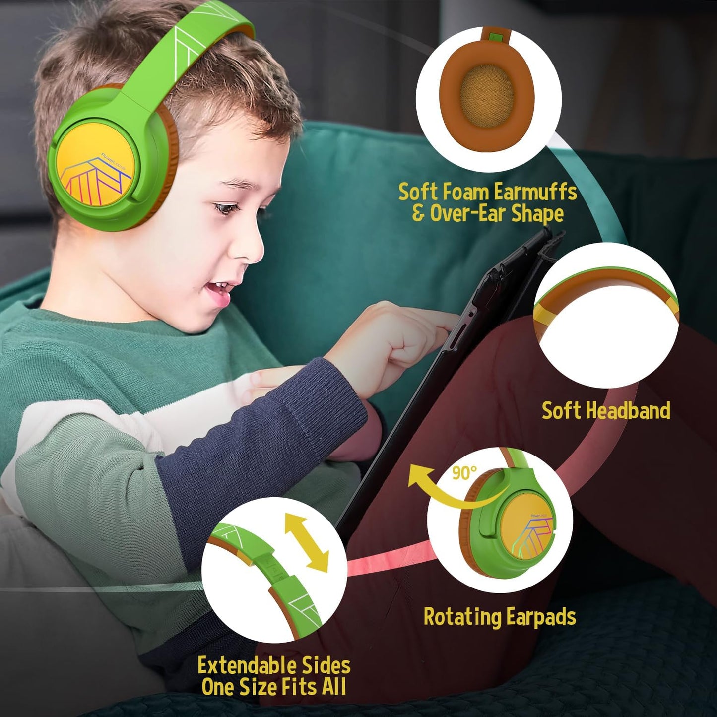 Bluetooth-Kinderkopfhörer, Turtle