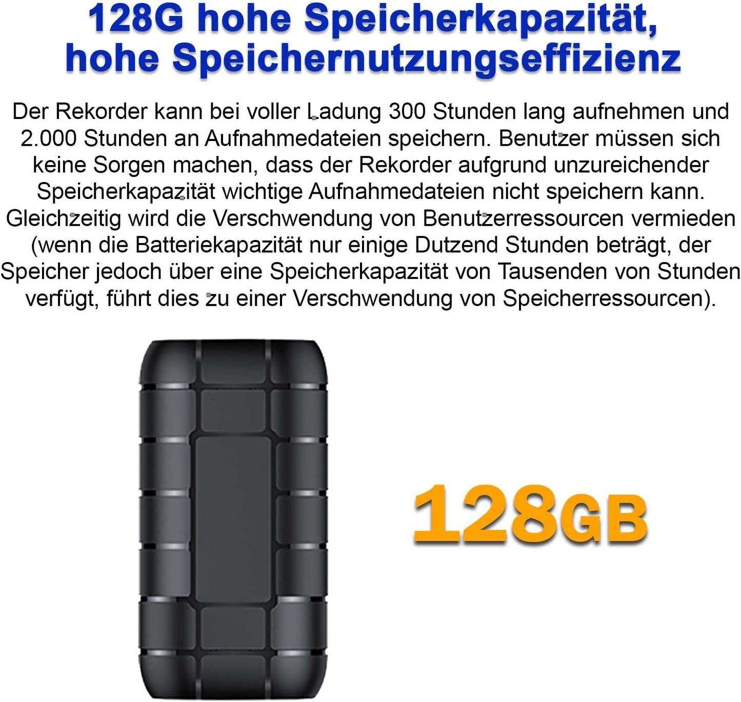 Digitaler Audiorecorder mit Sprachaktivierung