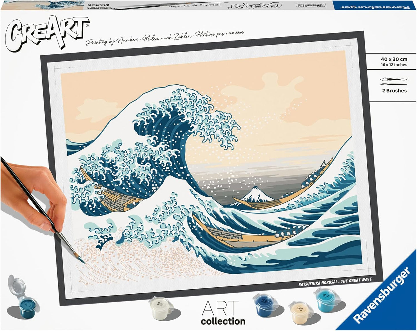 Malen nach Zahlen The Great Wave (Hokusai)