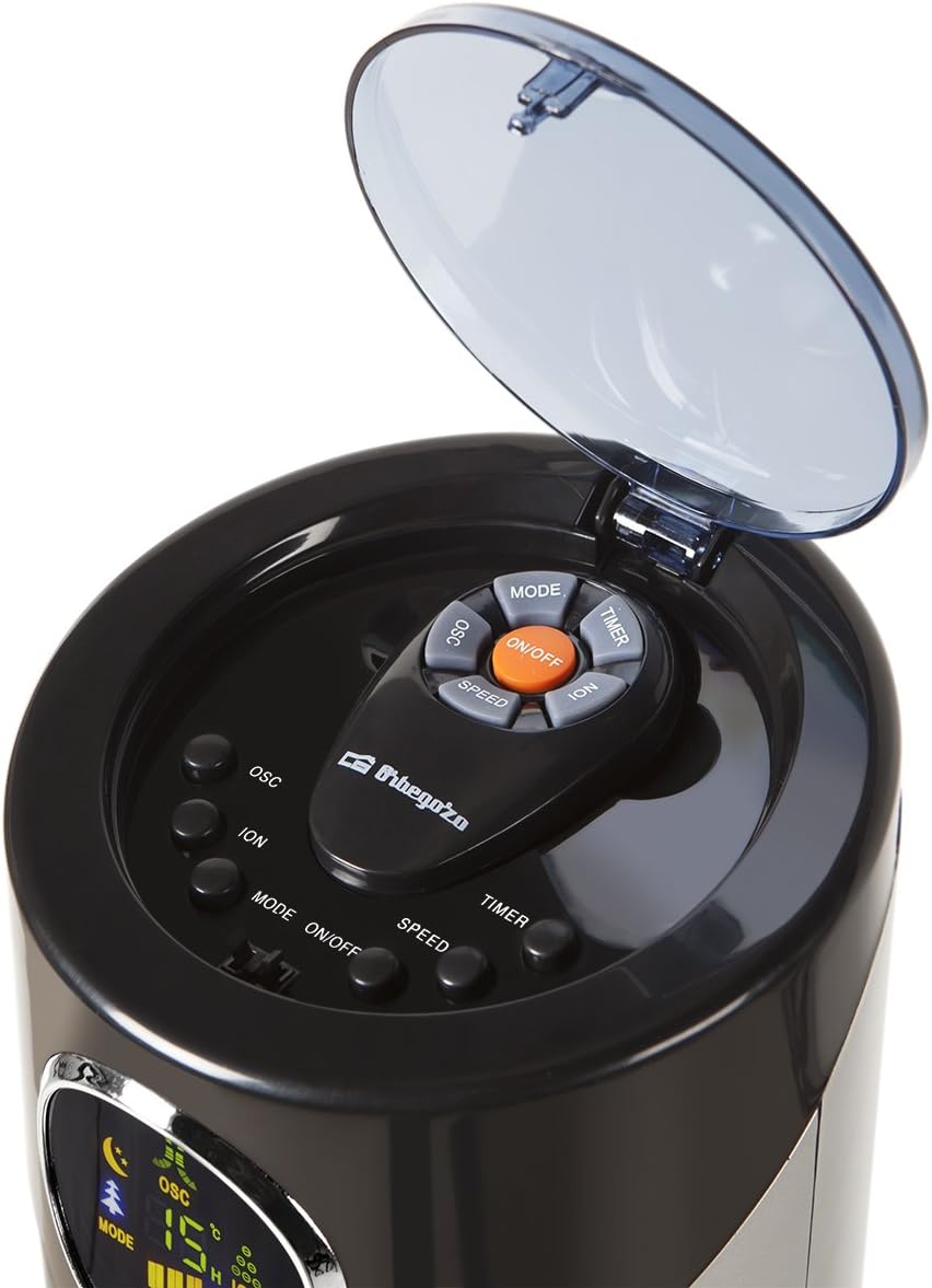 TWM 1010 Turmventilator mit Fernbedienung, Timer und Display, 89 cm.