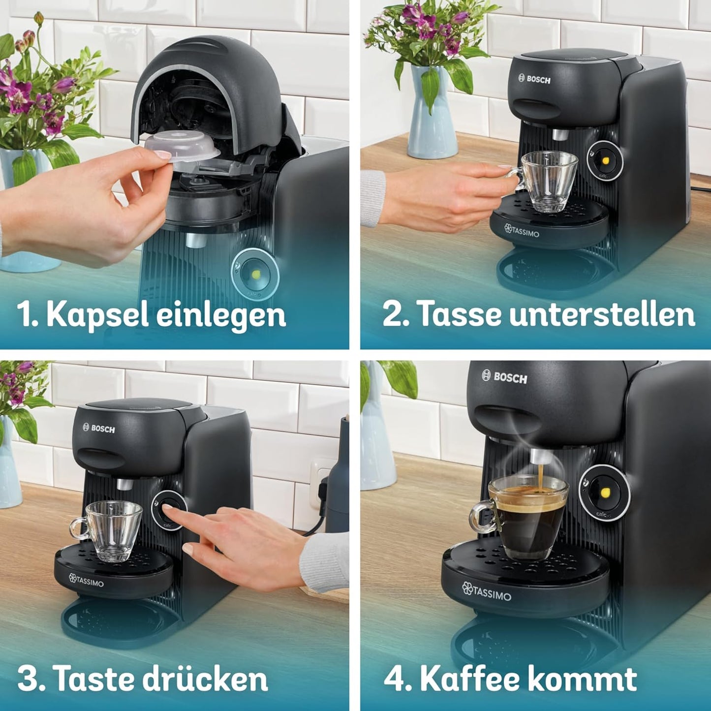 Tassimo Kapselmaschine TAS162E mit Abschaltautomatik, Schwarz