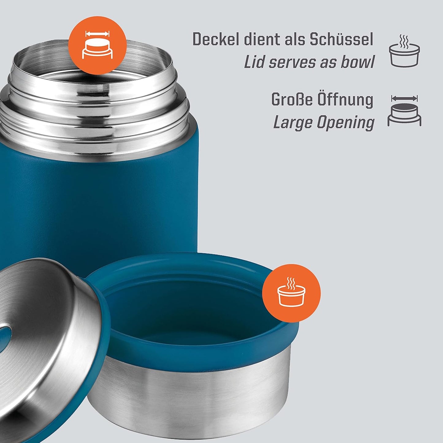 Thermobehälter Sculptor, Polar Blue 500 ml Ohne Manschette