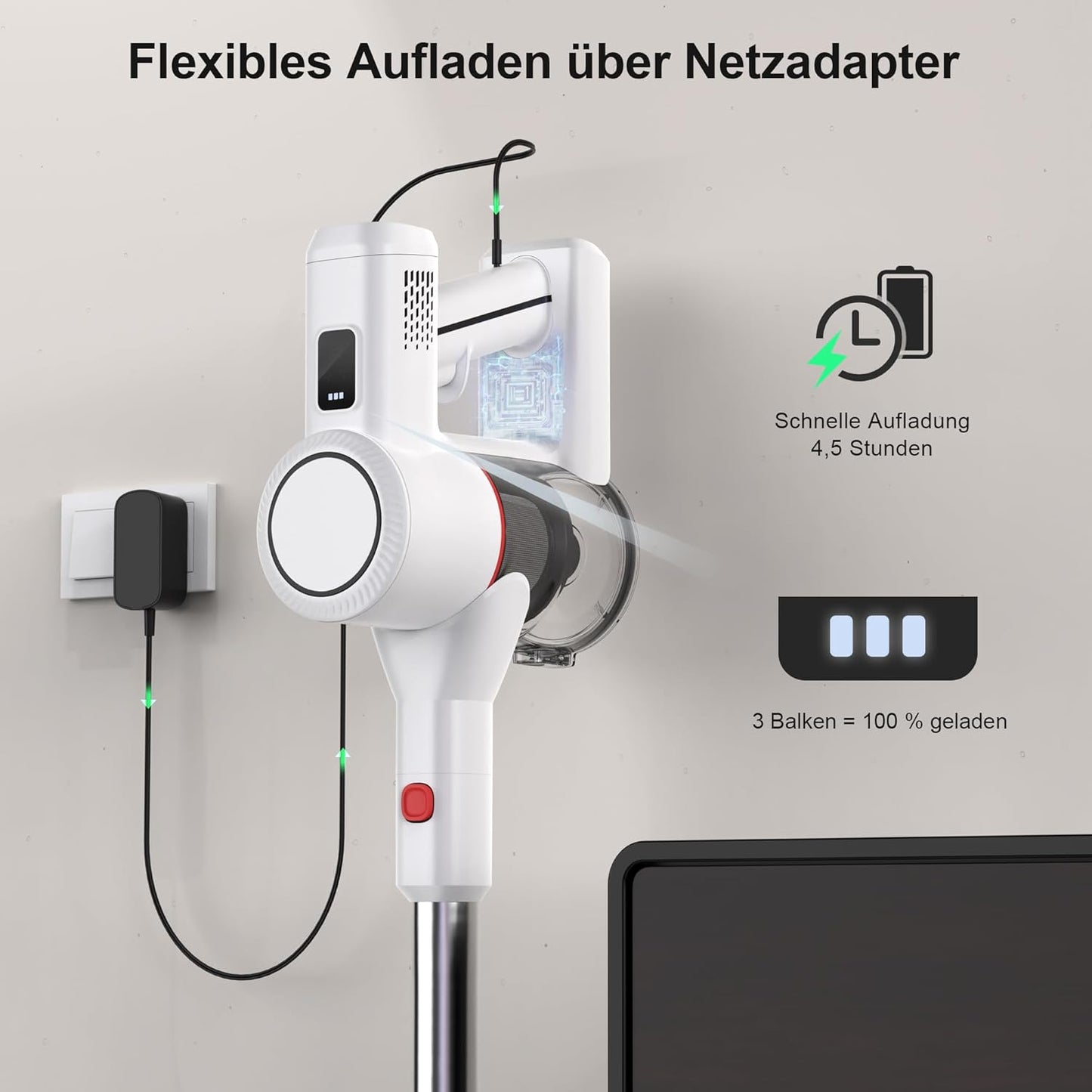 Akkustaubsauger P9-W mit LED-Display, S Vacuum Cleaner Set(S)