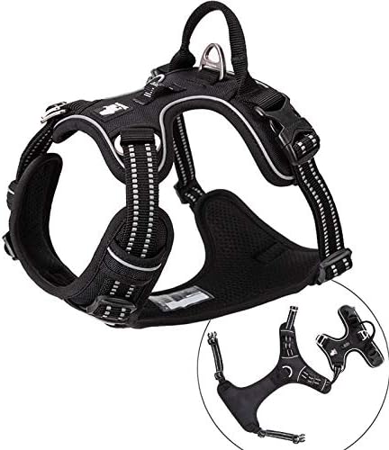 TLH56512 Truelove No Pull Hundegeschirr, reflektierend, verstellbar, M Black