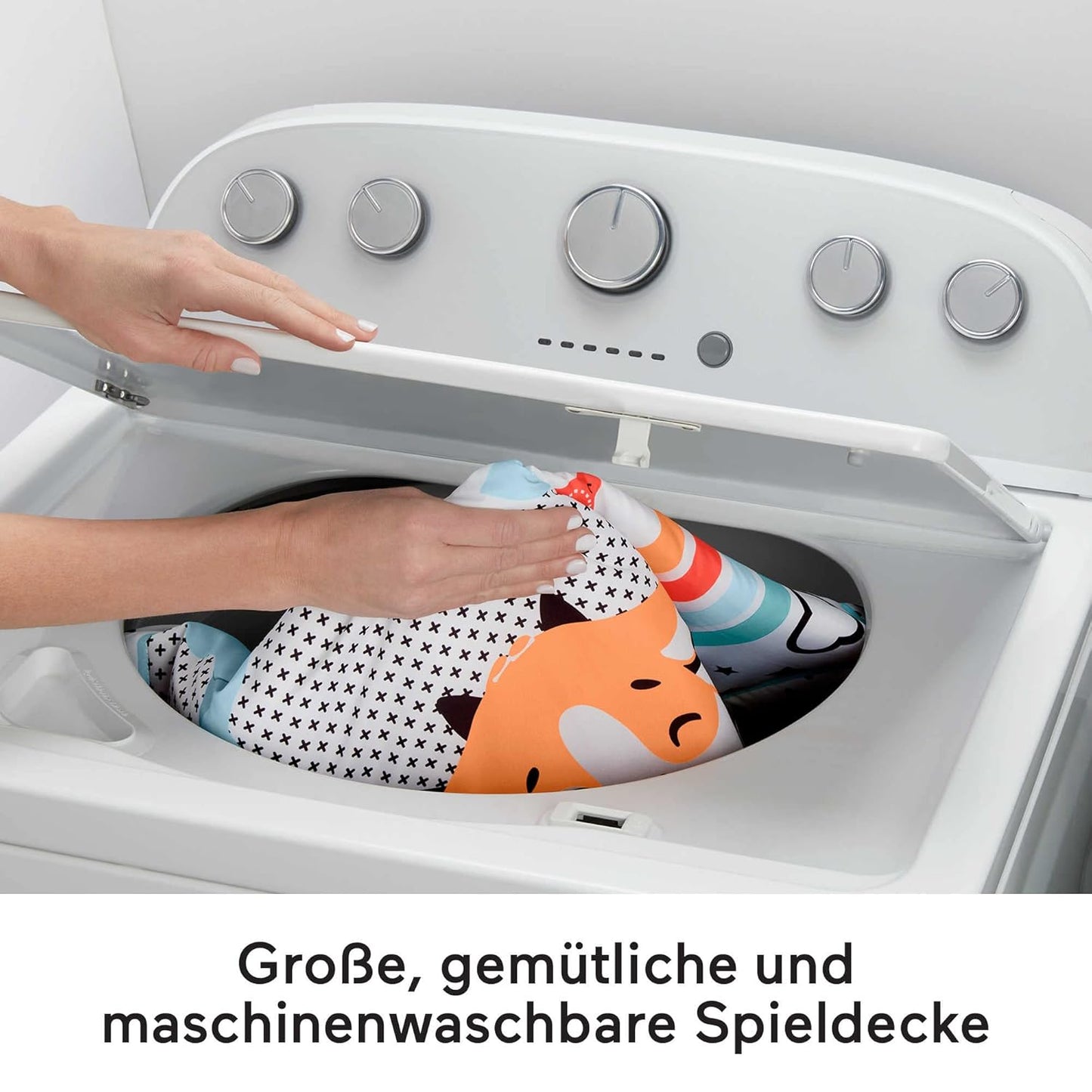 Tierfreunde Kontrast-Spieldecke, Spielbogen mit Musik und Licht, Deluxe Kick
