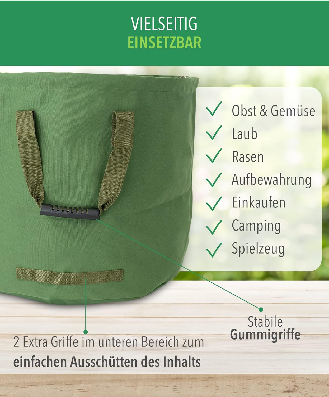 Faltbarer Garten-Abfallsack, 1 stück (1er Pack)