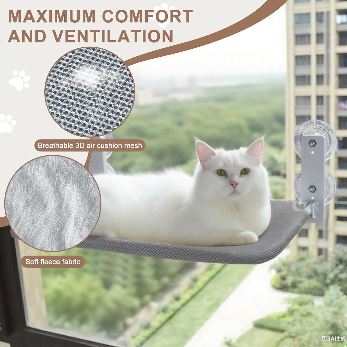 Fenster-Hängematte für Katzen