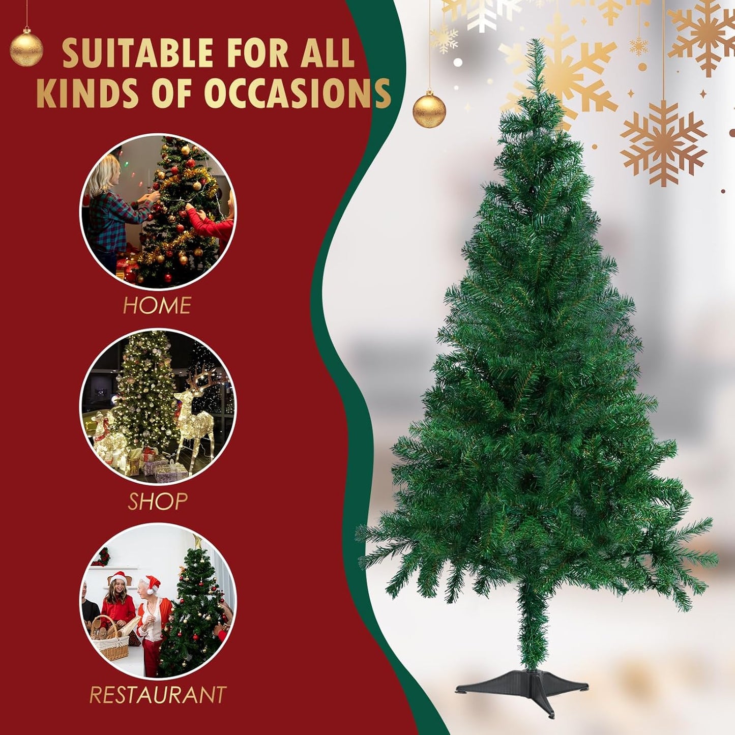 Künstlicher Weihnachtsbaum, Grün 120cm