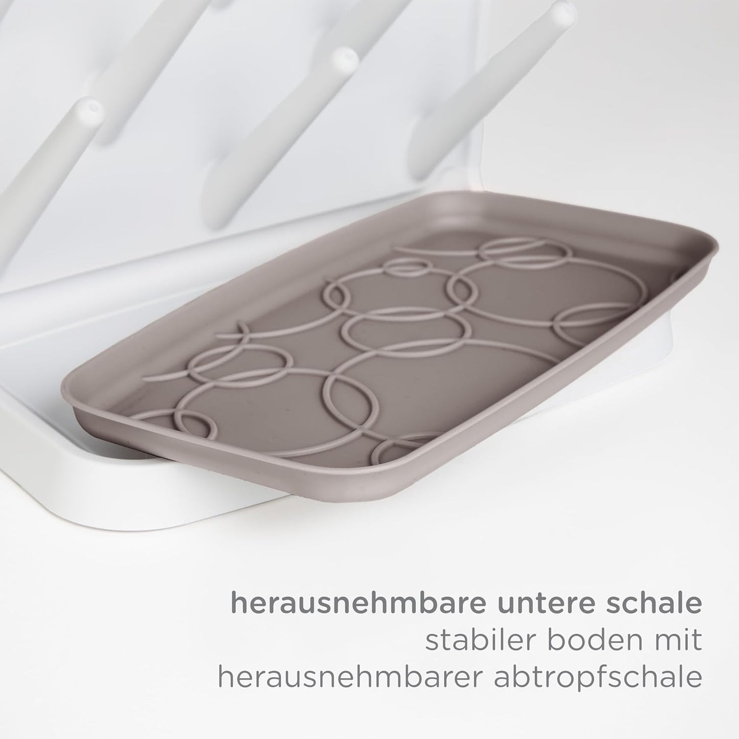Vertikaler Babyflaschen-Trockenständer, Taupe