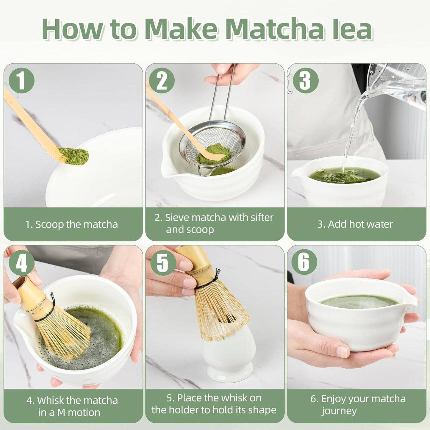 Matcha-Set für Teeliebhaber, White