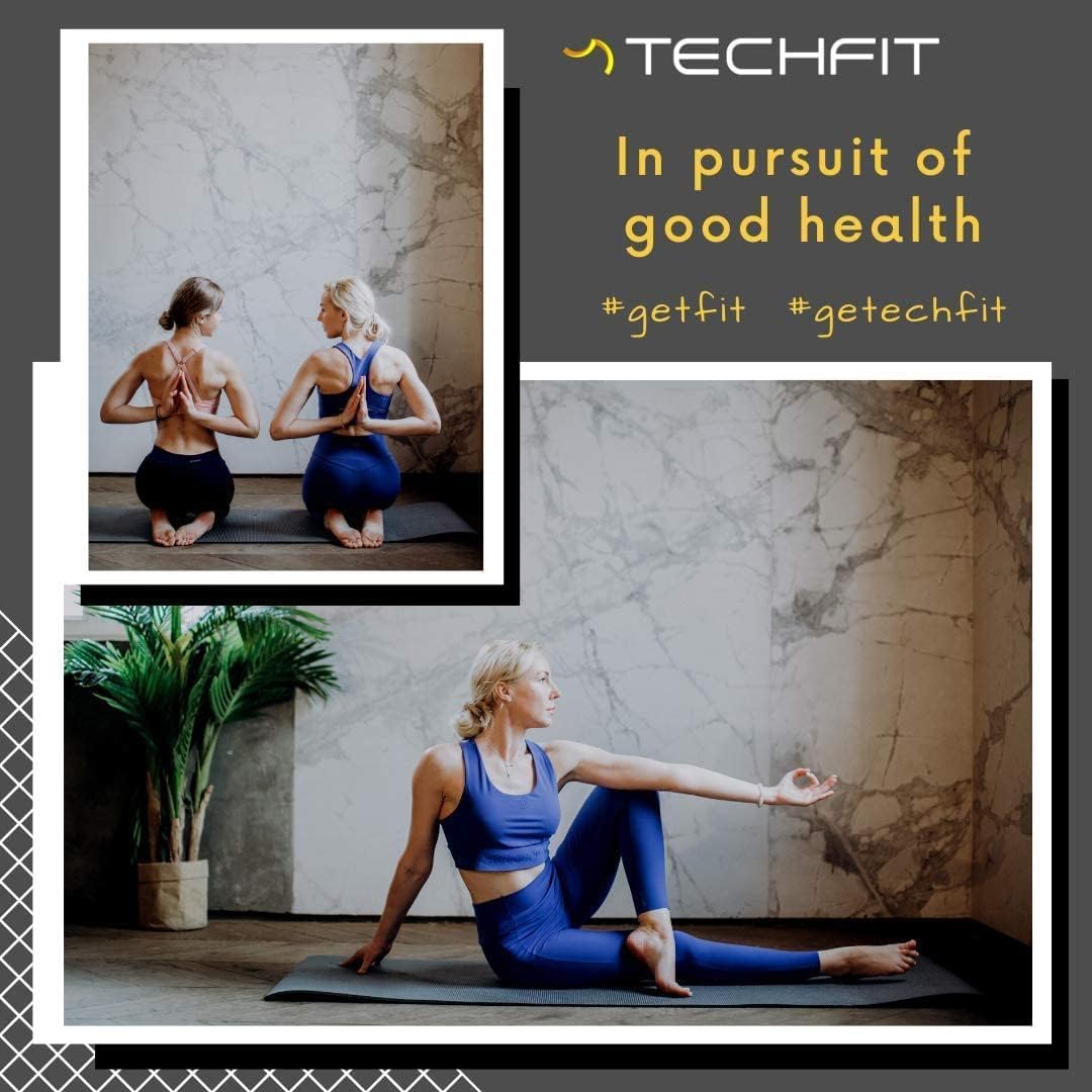 Yogamatte Rutschfest für Heimtraining und Pilates, Black 10 mm