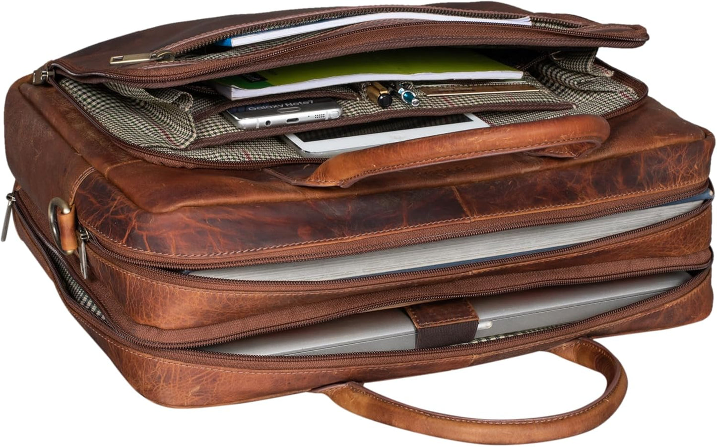Dawson Aktentasche mit Laptopfach, Prestige - Braun