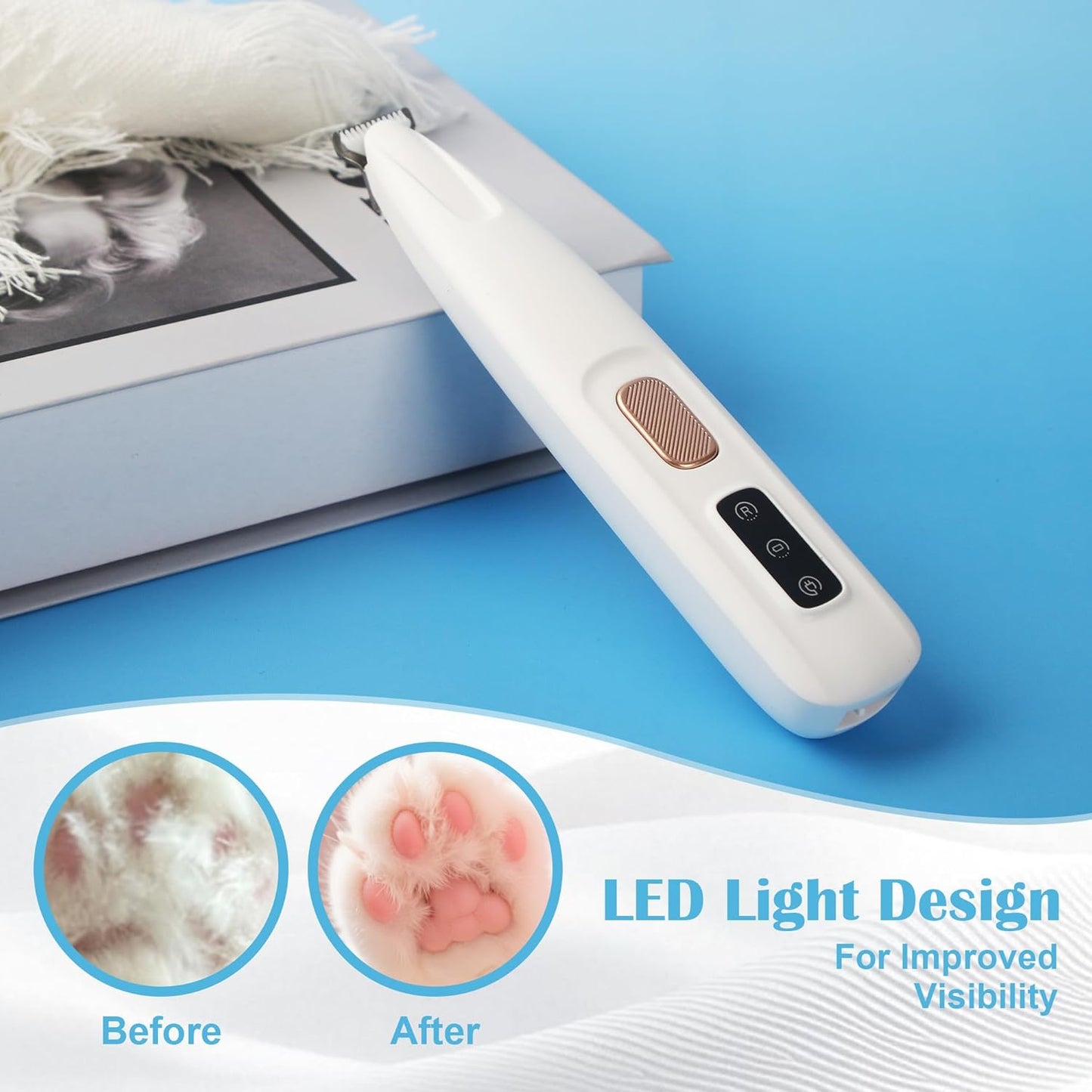 Haustierhaarschneider F5-01 mit LED-Licht, F5-01